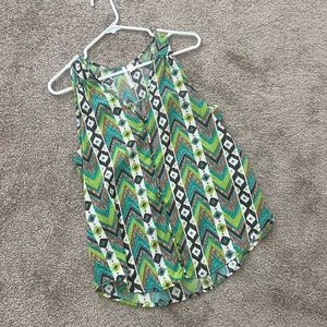 Cute green and blue patterned tank